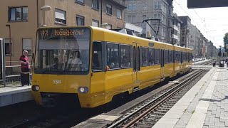 Ein- und Abfahrt U2 Neugereut 3011/3012 in Metzstraße SWR