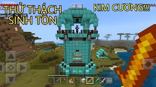 Thử thách sinh tồn minecraft Pe | Khám Phá Trụ Kim Cương Của Kẻ Cướp Làng Cùng Những Món Đồ Mới !!!!