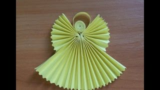 Как Сделать Ангела Из Бумаги. Рождественский Ангел Своими Руками. Origami Angel