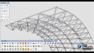 Space truss modeling | SketchUp |