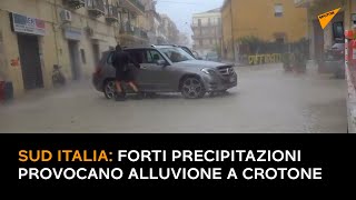Sud Italia: forti precipitazioni provocano alluvione a Crotone