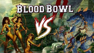 Lizardmen (Sotek) vs. Amazons (Licking Anne) Bloodbowl 2 League Match!!
