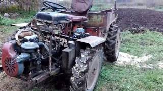 Самодельный минитрактор "Самоделкин", с ГУР ом. Homemade minitractor.