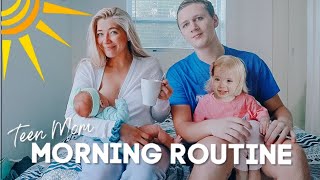 Teen Mom Morning Routine // 2 under 2 ft. My boyfriend and Another Teen Mom