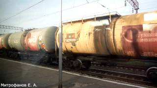 Электровоз ВЛ10к-916/ВЛ10к-1508А (ТЧЭ-38) с грузовым поездом.