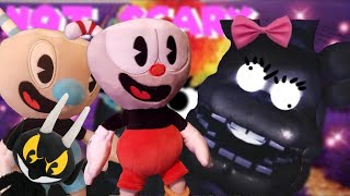 CUPHEAD AND MUGMAN REACT TO: How to make Fredbear and friends reboot chapter 1 not scary!