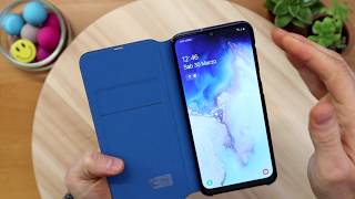 Unboxing Samsung Galaxy A50 custodia originale Wallet Cover pellicola vetro sensore impronte