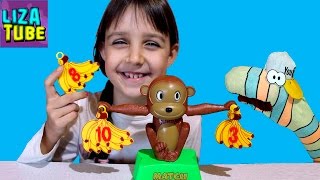 ОБЕЗЬЯНА ВЕСЫ и БАНАНЫ ❀ Математическая игра ❀ ВИДЕО ДЛЯ ДЕТЕЙ ❀ Лиза и Червяк ШОУ