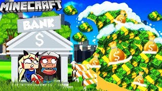 BAZA VS TSUNAMI PIENIĘDZY - MINECRAFT TSUNAMI CHALLENGE | Vito VS Bella