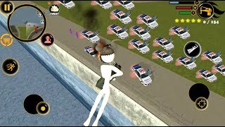► Flying Gangster Viking Stickman - Real Stickman Crime 2 (Naxeex Robots) Android Gameplay