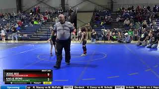TB 8U 49-50 Kaelie Irons Hiram Wrestling Club (HWC) Vs Jesse Seiz Rockmart Takedown Club