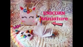 DIY / Миниатюрные школьные принадлежности / Единорожки / Miniature unicorn school supplies