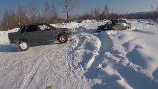 Пятнашка унизила Приру по снегу , да я тут на своей девятке проеду!