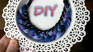 DIY / Украшение из ниток мулине / Ожерелье своими руками
