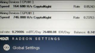 HASIL MINING OVERCLOCK SAPPHIRE RX470 4GB