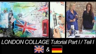 London Collage in Acryl Tutorial- german & englisch Deutsch& Englisch by zAcheR-fineT