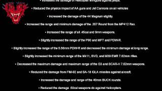 BF - Battlefield 3 Online Gameplay Patch Notes