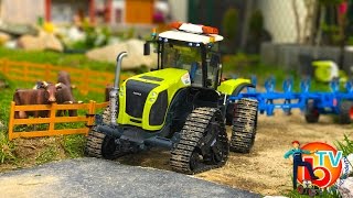 BRUDER TRACTORs Claas Xerion on TRACKS! Fendt Deutz LEMKEN Cambridge roller
