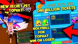 GETTING THE NEWEST SECRET PET!! TOPHATS! HATCHED ALL NEW LEGENDARY PETS PLUS 1K ROBUX GIVEAWAY | BGS