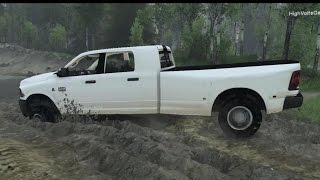Spintires Mods - Ram 3500 Mega Cab Dually Mudding Test