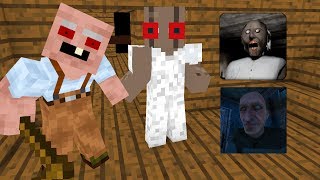 Monster School : GRANNY VS GRANDPA HORROR GAME CHALLENGE - Minecraft Animation