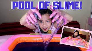 A POOL FULL OF SLIME?! SAAN NABIBILI? (GELLI BAFF AND SLIME BAFF) | YESHA C.