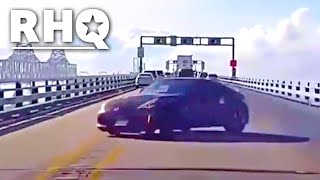 Karma Hits Driver Doing Burnouts On Bridge