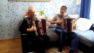 Заплутали мишки, заплутали (баяны Этюд, дуэт)