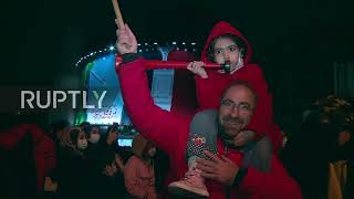 Iran: Football fans flood streets after country qualifies for 2022 World Cup