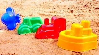 Learn Colors with Sand Pit Toys. Educational Videos