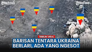 Sekelompok Tentara Ukraina Lari Kocar-kacir Hindari Serangan Udara Rusia