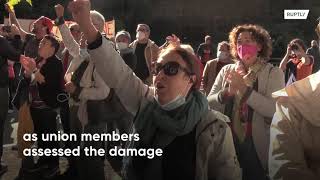 Trade union members condemn attack on HQs amid violent anti-COVID pass protest in Rome