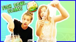 FISH BOWL SLIME FACTORY IN OUR HOUSE!! (NO BORAX!) / SmellyBellyTV
