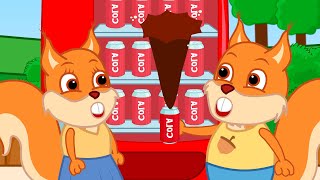 Famille d'Écureuil - Fontaine De Coca Cola Animé 2023 en Français