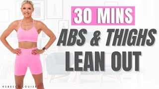 ABS & THIGHS Workout 30 MINS INTENSE BURN at home