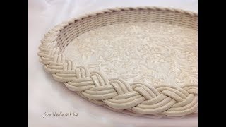 【DIY#32】?Newspaper Weaving Tutorial・?Classical Style Tray・Плетение из Газет・Мастер Класс с Ниной