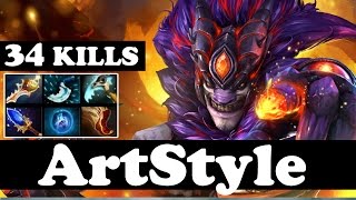 LION 34 KILLS VS EMBER 32 KILLS - ArtStyle Plays Lion - Ranked Match - Dota 2