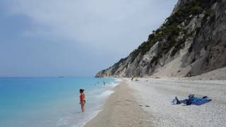 Egremni beach after earthquake 2016 - Lefkada
