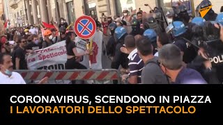 Coronavirus, scendono in piazza i lavoratori dello spettacolo