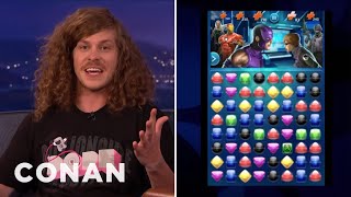 Blake Anderson Can’t Stop Playing Marvel Puzzle Quest  - CONAN on TBS