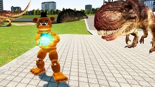 АНИМАТРОНИК ФРЕДДИ ПУГАЕТ ДИНОЗАВОВ! ПРИКЛЮЧЕНИЯ АНИМАТРОНИКОВ GMOD [Часть 509]