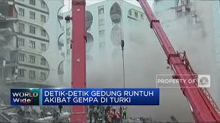Detik-Detik Gedung Runtuh Akibat Gempa di Turki