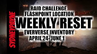 Destiny 2: Weekly Reset Mayhem Returns, Flashpoint location Eververse Inventory April 24- May 1