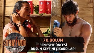 Yarışmacıların duş keyfi... | 70. Bölüm | Survivor 2018