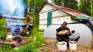 ЖИЗНЬ В ТАЙГЕ \ УТРО В ЛЕСНОЙ ИЗБЕ \ БОЛЬШОЙ УЛОВ РЫБЫ \ РЫБАЛКА 2018