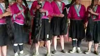 Chine Femmes Yao aux longs cheveux,  China Yao women with long hair