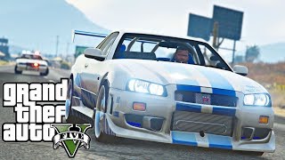 GTA V : FUGA DE NISSAN SKYLINE, DEU RUIM : GTA 5 MODS