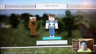 Minecraft - como mudar skin no minecraft xbox360 - Aprendendo a jogar ☜═㋡