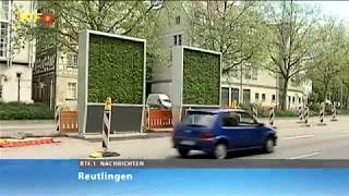 Trotz Startschwierigkeiten - die Mooswände in der Reutlinger Lederstraße bleiben noch bis Sommer