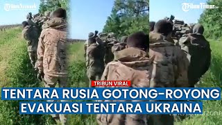 Tentara Rusia Angkut Prajurit Musuh yang Alami Luka, Viral!!